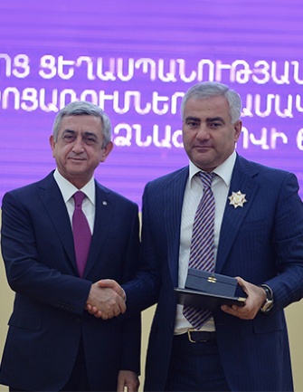 SAMVEL KARAPETYAN WAS AWARDED THE ORDER «FOR MERIT TO THE FATHERLAND»